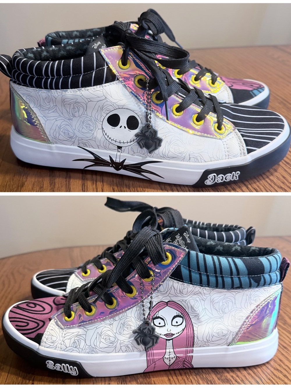 Ground Up Nightmare Before Christmas Jack And Sally Sneakers Women’s 9 Disney
